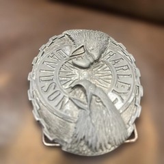 Harley-Davidson Vintage Buckle 70s-80s Harley RainTree Bald Eagle head x 2