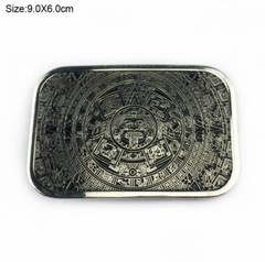 Aztec Calendar Belt Buckle for Western Cowboy Style Wear Fits 1.5in Belts