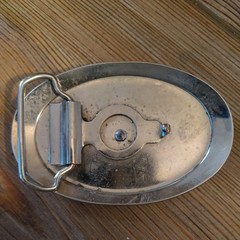 Vintage Silver and Gold Tone Running Horse Themed Belt Buckle