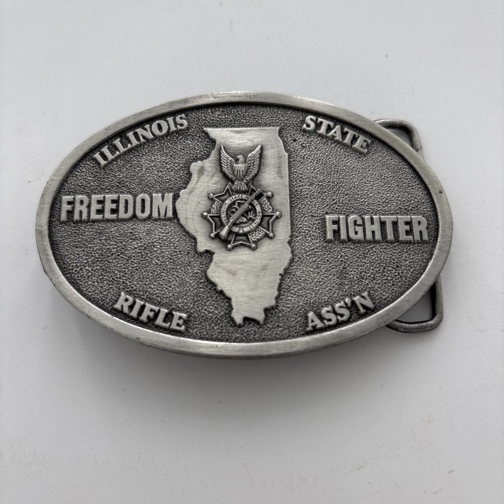 Replica Buckles Illinois State Rifle Association Freedom Fighters Belt Buckle