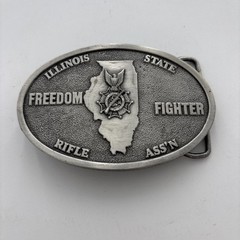 Replica Buckles Illinois State Rifle Association Freedom Fighters Belt Buckle