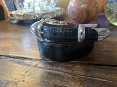 Old Pawn James Reid Style Sterling Silver Belt Buckle Nu 🐊27-29-1.5”-1” ✅‼️
