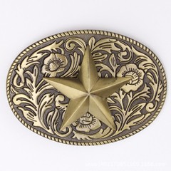 Five Stars Belt Buckle Western Cowboy Native American Motorcyclists (FS-01)