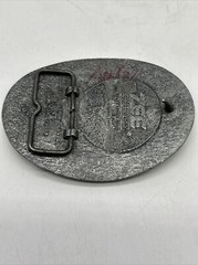 Vintage ADM Zee Series Cowboy Longhorn Steer Metal Belt Buckle USA