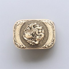 Dragon Rectangle Solid Brass Belt Buckle Gurtelschnalle Boucle de Ceinture