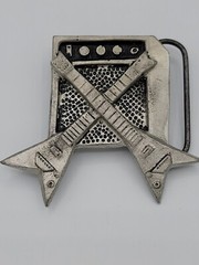 ELECTRIC GUITARS WITH AMP and Dice Lucky 7 BELT BUCKLE 2002