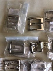 Lot of Belt Buckles Assorted Sizes All Metal Different Finishes (17 total) Craft