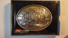 Nocona OVAL ANTIQUE SCROLL Grizzly Bear BUCKLE Belt Buckle 37045