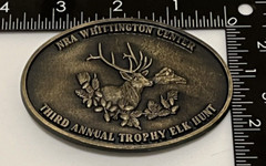 SJ03122 **NRA WHITTINGTON CENTER THIRD ANNUAL TROPHY ELK HUNT** BELT BUCKLE