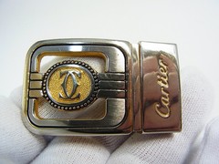 Vintage Cartier 2C & Yves Saint Laurent YSL Men&rsquo;s Unisex Clothing Belt Buckle 2p