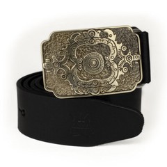 German silver belt buckle Sun, Ornamental, Ukrainian traditional cross amulet