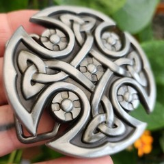 Celtic Knot Belt Buckle Shield Cross For 40mm Belt Pagan Norse Viking Gift Uk