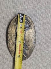 vintage 1970s belt buckle COORS bronze BRASS western BRUTALIST handcrafted FOLK