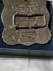 Vintage Montana Silversmiths Belt Buckle Mens Wrangler NFR 2003 Las Vegas PRCA