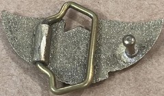 Vintage Harley Davidson Motorcycles Mini Belt Buckle Logo & Wings 1990s 2 3/8&Prime; W