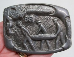 ELKO – SAFETY OLYMPIAD 88 – GARY PRAZEN – BELT BUCKLE – listing # 3913