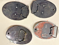 LOT OF 6 Washed Up Hollywood 1.75&Prime; Lion Fleur Heraldic WUH Belt Buckle, unused!