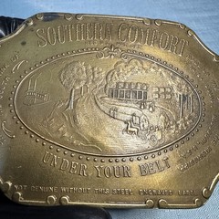 VTG Southern Comfort Vintage Belt Buckle Brass Metal Made In USA