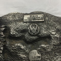 Bergamot Brass Works 1985 2 Deer 3&Prime; Belt Buckle Vintage Made In U.S.A.