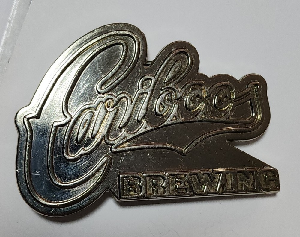 VTG Cariboo Beer Brewing Belt Buckle – CHROME RARE, Pre Owned, Canadian Seller