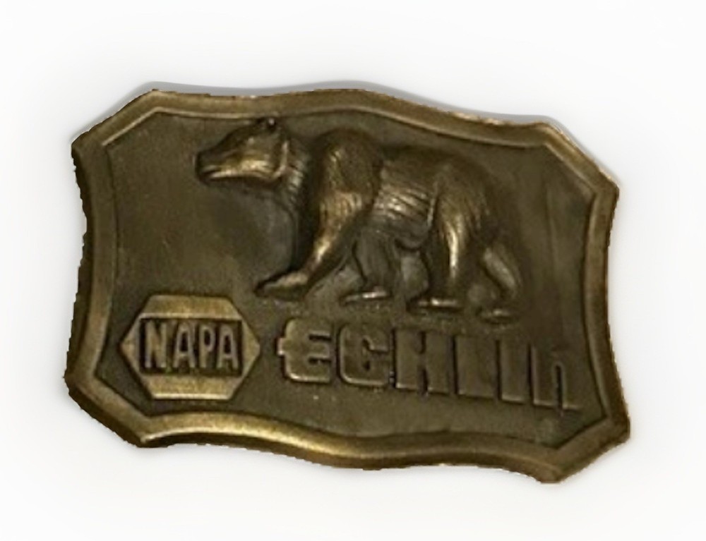 Vintage NAPA Echlin Grizzly Bear Belt Buckle Made in U.S.A.