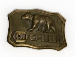 Vintage NAPA Echlin Grizzly Bear Belt Buckle Made in U.S.A.