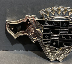 187 Inc Belt Buckle Guns Crest Emblem Black Enamel Silver Tone w/ Bottle Opener