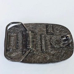 1986 The Great American Buckle Co Mason Belt Buckle Teal Enamel Masonic G USA