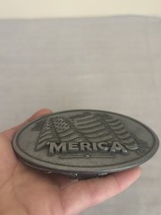 Belt Buckle Beer Bottle Holder USA Merica American Flag Beverage Holder Men’s 34