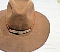 Sterling Silver Southwestern Hand Tooled Concho Hat Band #5