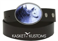 Wolf Pack Belt Buckle – Wild Animal Spirit Handmade Buckle – 635-SO