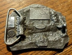 Vintage Siskiyou Traveling Motor Home Belt Buckle 3-3/8&Prime; X 2-1/4&Prime;