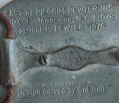 Vintage 1976 Pilgrim Pewter Inc. Sid Bell Design Oval Running Buck Belt Buckle