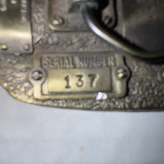 DURANGO & SILVERTON NARROW GAUGE RAILROAD SOLID BRASS BELT BUCKLE 1983