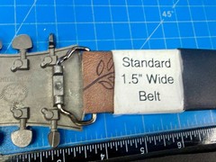 Guitar Head Stack Tuning Keys Black Enamel Cutout Belt Buckle by Jean&rsquo;s Friend
