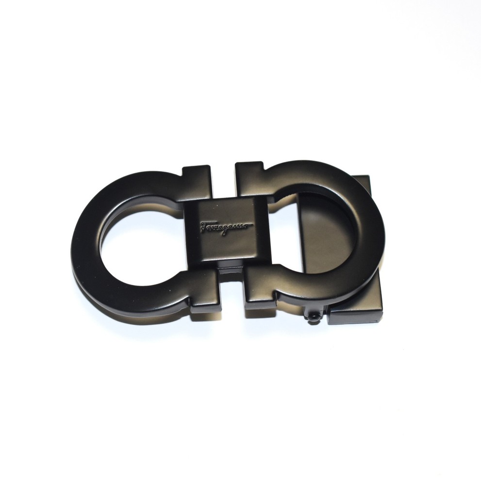 Salvatore Ferragamo Alloy Belt Buckle for 34-35mm leather strap-Dark Silver