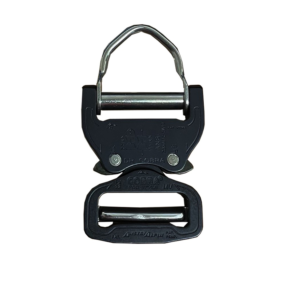 AustriAlpin Ansi D Ring Cobra 38mm Buckle (Matte Black) FX38MVD-B – Heavy Duty