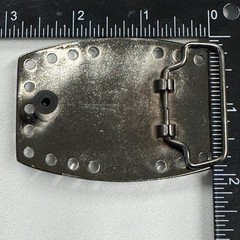 Sparkling Rhinestone Cross Belt Buckle Pewter Tone Western Style 3&Prime; x 2&Prime;