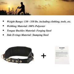 WELKFORDER Tongue Buckle Body Belt With Waist Pad and 2 Side One Size, Black