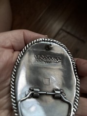 Nocona M&F Western Oval Floral Scroll Belt Buckle 37222 Silver