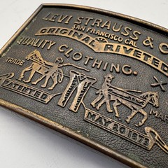 Levi Strauss Co Original Riveted Quality Clothing Belt Buckle San Francisco Cal