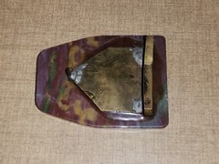 Vtg. Belt Buckle Large Natural Stone Polished Hand Made 3 1/2&Prime; x 2 1/2&Prime;