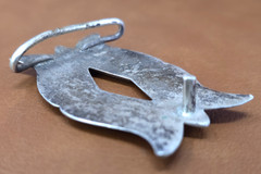 Navajo Sand Craft Belt Buckle 925 Sterling Silver 3&Prime; X 1 7/8&Prime; NO MARKS