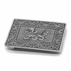 Welsh Dragon Pewter Kilt Belt Buckle – Made in the UK