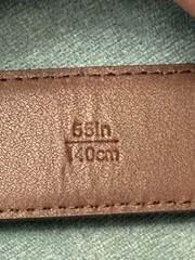 NIB Anson Belt Strap Buckle Holeless Ratcheting 55&Prime; Brown Buffalo Tanned Leather