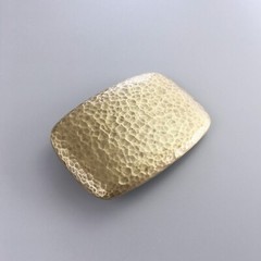 Vintage Bronze Plated Hammer Forged Rectangle Belt Buckle