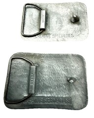 Vintage Belt Buckle (2) “Smart Tools” Pewter, Metal
