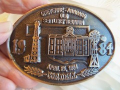 1984 CHEYENNE ARAPAHO SETTERS Oil Rig REUNION CORDEL APRIL 21 UNWORN BRASS