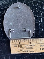 Jack Daniel’s Belt Buckle Old No. 7 Silvertone Oval Chunky 4” X 3” 2005 1.75”