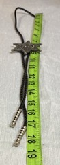 VTG 1992 EGE Diamond Cut Heavy Pewter US Marshall Buckle and matching Bolo Tie